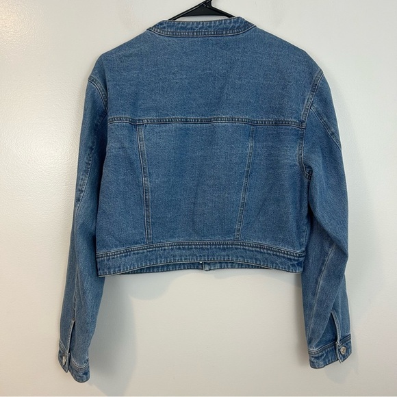 Veronica Beard Keaton Blue Denim Cropped Jacket Size Large - Picture 6 of 15